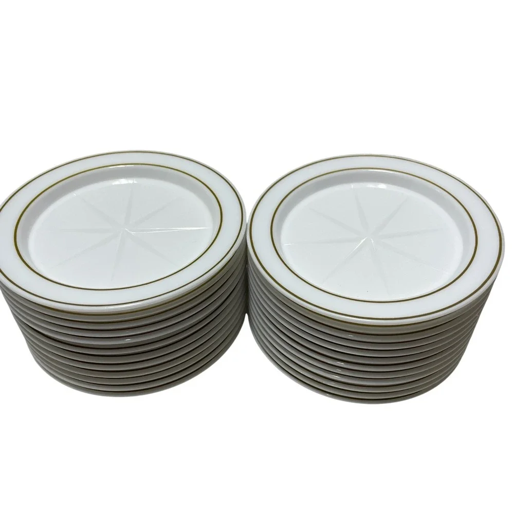 Vintage MGM Plastic‎ Coasters White Unmarked